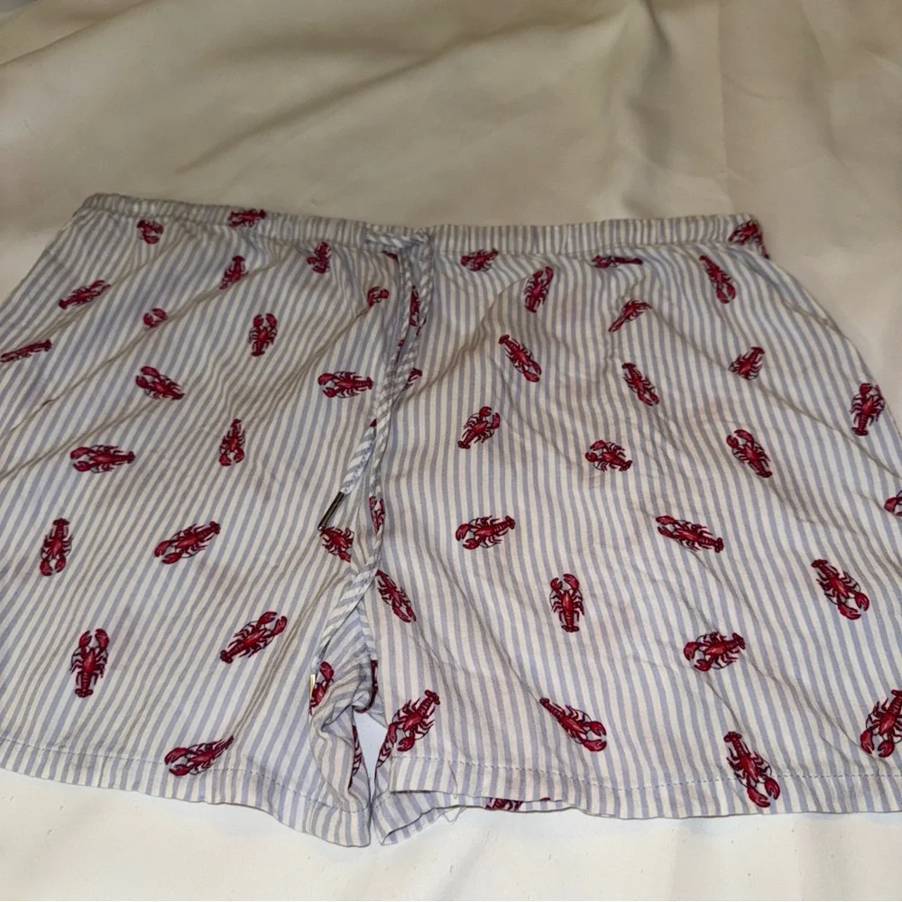 Striped Pajama Set with Red Accents
